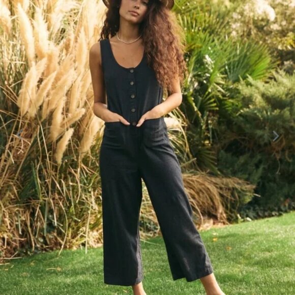 Marine Layer  Sydney Beach Jumpsuit - India Ink - Size Small - Picture 2 of 7